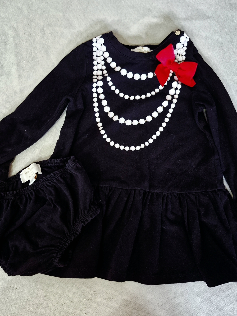 Kate Spade kids black dress and bloomer set - 24mos/2T